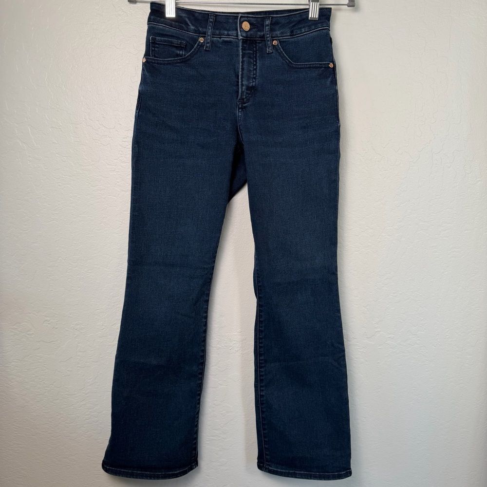 Express Curvy Bootcut Jeans Size 4 Short Dark Indigo Wash Boho Western
